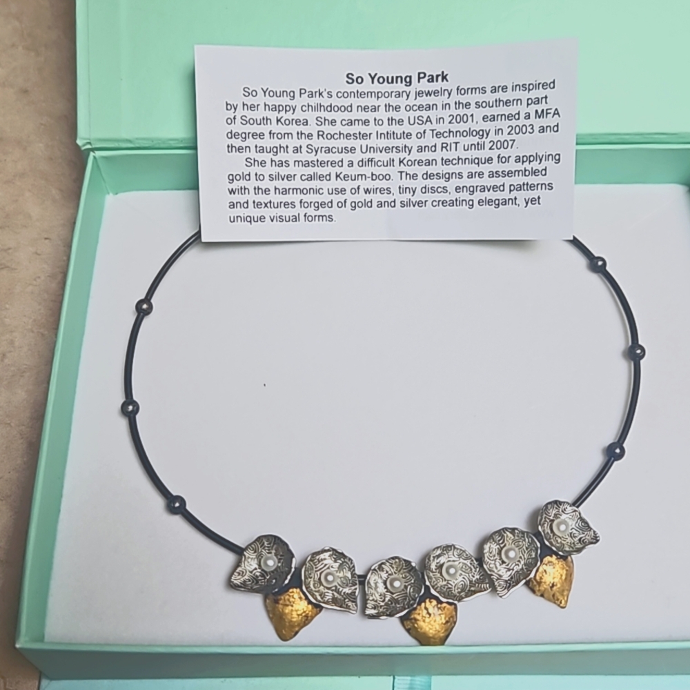 So Young Park Silver, Gold, Pearls Choker